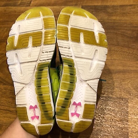 UNDER ARMOUR Womens RC 2' Running Shoe 1235697-317 Gray Green Colorblock 11 - Picture 6 of 15